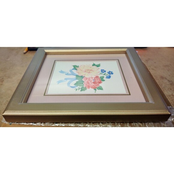 Avon Ribbons and Romance 8" Framed Print- Spring Peony- New in Box - Picture 10 of 16